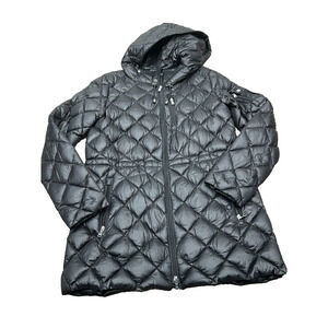 Lauren Ralph Lauren Women's Black Quilted Down Puffer Hooded Jacket Size Small